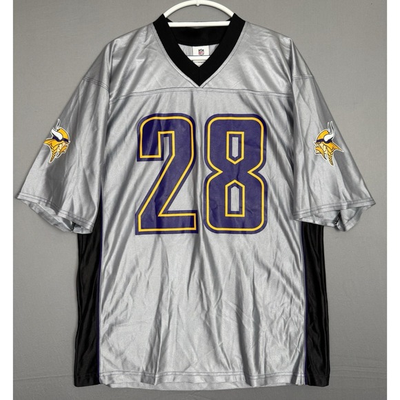 Other - Vintage Adrian Petersen Minnesota Vikings Jersey #28 Mens Large Silver Black NFL